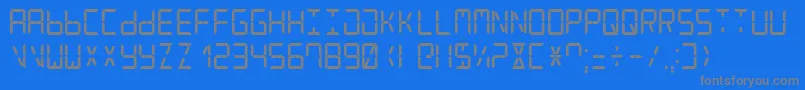 Police DigitalCounter7 – polices grises sur fond bleu