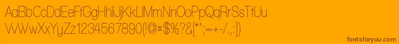 WalkwayCondensedSemibold Font – Brown Fonts on Orange Background