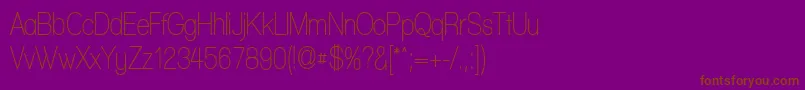 WalkwayCondensedSemibold Font – Brown Fonts on Purple Background