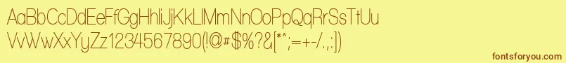 WalkwayCondensedSemibold Font – Brown Fonts on Yellow Background