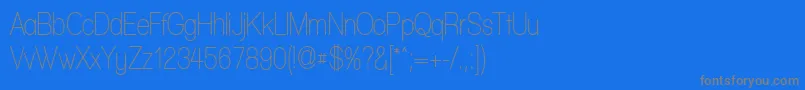 WalkwayCondensedSemibold-Schriftart – Graue Schriften auf blauem Hintergrund