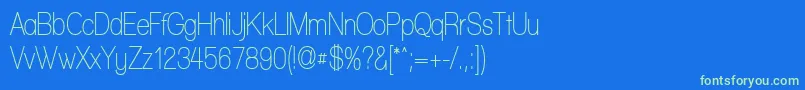 WalkwayCondensedSemibold Font – Green Fonts on Blue Background
