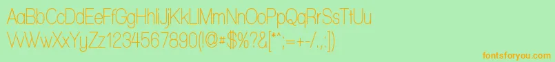 fuente WalkwayCondensedSemibold – Fuentes Naranjas Sobre Fondo Verde