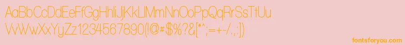 Fonte WalkwayCondensedSemibold – fontes laranjas em um fundo rosa