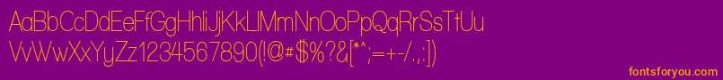 WalkwayCondensedSemibold Font – Orange Fonts on Purple Background