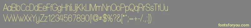 WalkwayCondensedSemibold Font – Yellow Fonts on Gray Background
