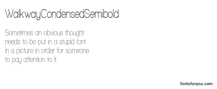 Review of the WalkwayCondensedSemibold Font