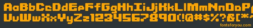 Librit-Schriftart – Orangefarbene Schriften auf schwarzem Hintergrund