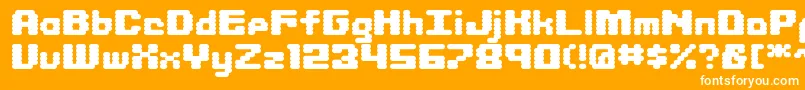Шрифт Librit – белые шрифты на оранжевом фоне