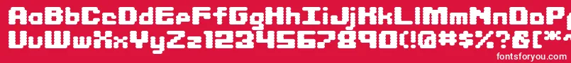 フォントLibrit – 赤い背景に白い文字