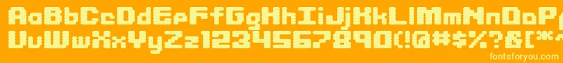 フォントLibrit – オレンジの背景に黄色の文字
