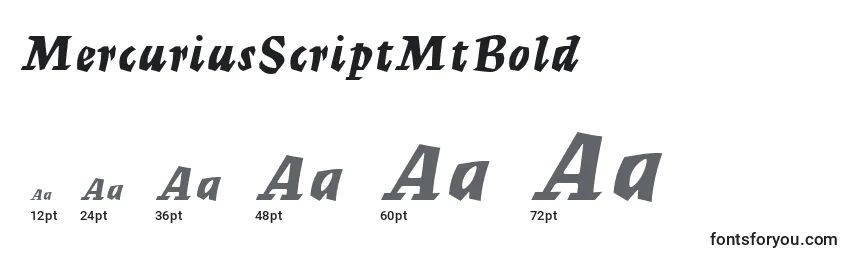 MercuriusScriptMtBold Font Sizes