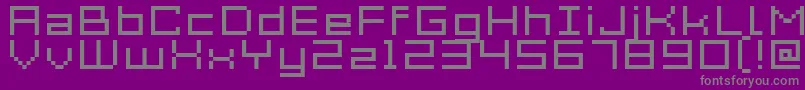 フォントGrixelAcme7WideXtnd – 紫の背景に灰色の文字