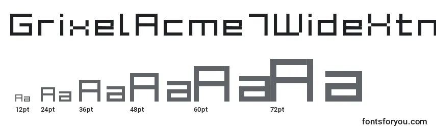 GrixelAcme7WideXtnd Font Sizes