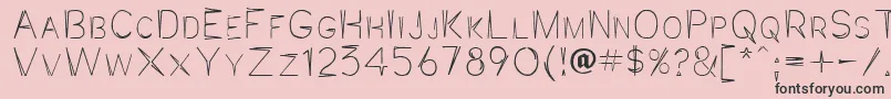 Jaggpnt Font – Black Fonts on Pink Background