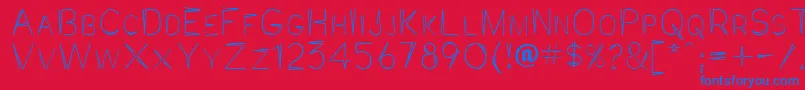 Jaggpnt Font – Blue Fonts on Red Background