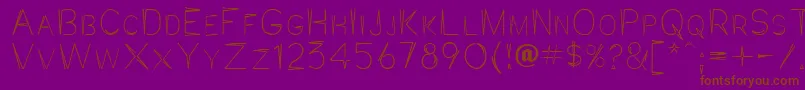 Fonte Jaggpnt – fontes marrons em um fundo roxo
