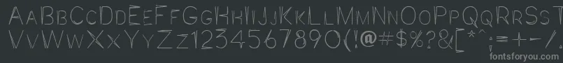 Czcionka Jaggpnt – szare czcionki na czarnym tle