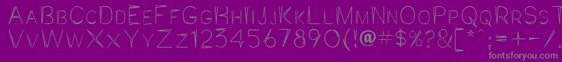 Czcionka Jaggpnt – szare czcionki na fioletowym tle