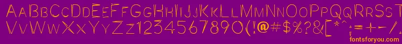 Jaggpnt Font – Orange Fonts on Purple Background