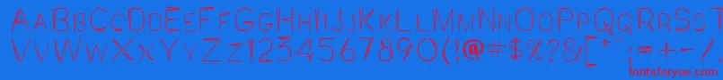 Jaggpnt Font – Red Fonts on Blue Background