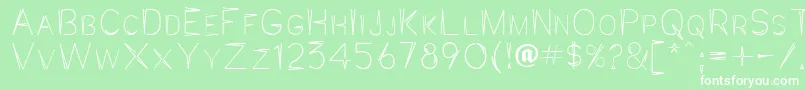 Jaggpnt Font – White Fonts on Green Background