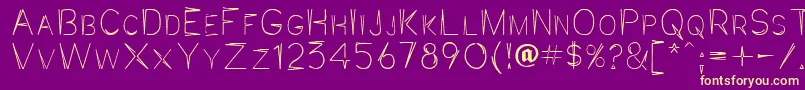 Jaggpnt Font – Yellow Fonts on Purple Background