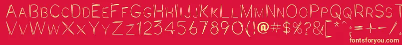 Jaggpnt Font – Yellow Fonts on Red Background