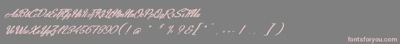 JeansFashions Font – Pink Fonts on Gray Background