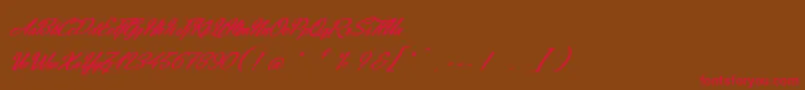 JeansFashions Font – Red Fonts on Brown Background