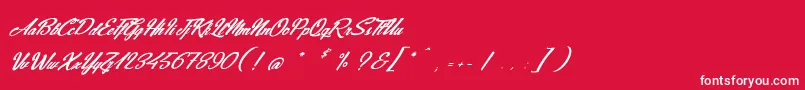 JeansFashions Font – White Fonts on Red Background