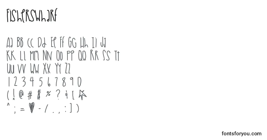 Schriftart Fisherswharf – Alphabet, Zahlen, spezielle Symbole