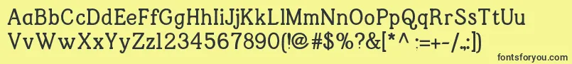Jfshilltextbold Font – Black Fonts on Yellow Background