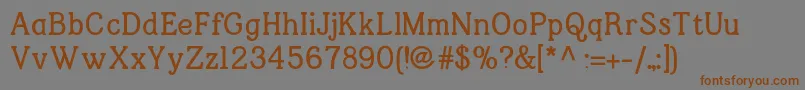 Jfshilltextbold Font – Brown Fonts on Gray Background