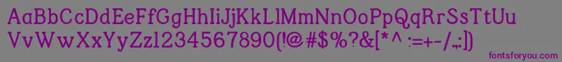 Jfshilltextbold Font – Purple Fonts on Gray Background