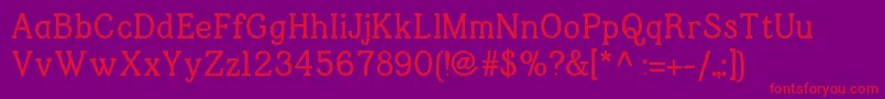 Jfshilltextbold Font – Red Fonts on Purple Background