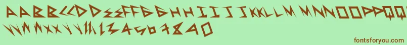 Superserious Font – Brown Fonts on Green Background