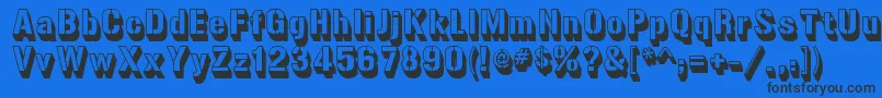 Gunplay3DRegular Font – Black Fonts on Blue Background