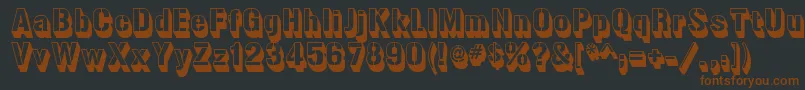 Gunplay3DRegular Font – Brown Fonts on Black Background