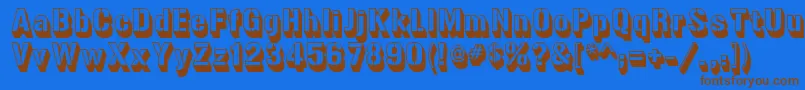 Gunplay3DRegular Font – Brown Fonts on Blue Background