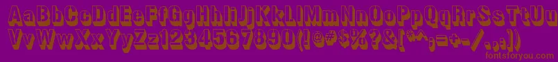 Gunplay3DRegular Font – Brown Fonts on Purple Background