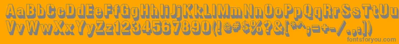 Gunplay3DRegular Font – Gray Fonts on Orange Background