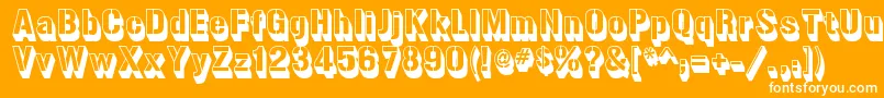 Gunplay3DRegular Font – White Fonts on Orange Background