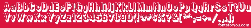 Gunplay3DRegular Font – White Fonts on Red Background