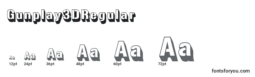 Gunplay3DRegular Font Sizes