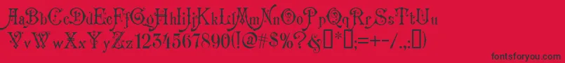 Carmen Font – Black Fonts on Red Background