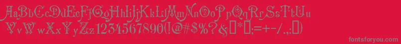 Carmen Font – Gray Fonts on Red Background