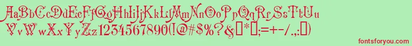 Carmen Font – Red Fonts on Green Background