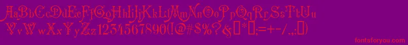 Carmen Font – Red Fonts on Purple Background