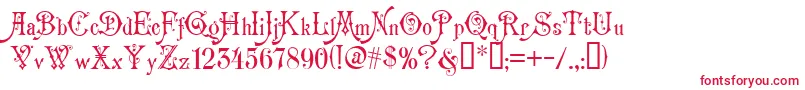 Carmen-Schriftart – Rote Schriften auf weißem Hintergrund